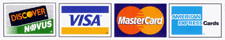 We accept these credit cards. We accept these credit cards.